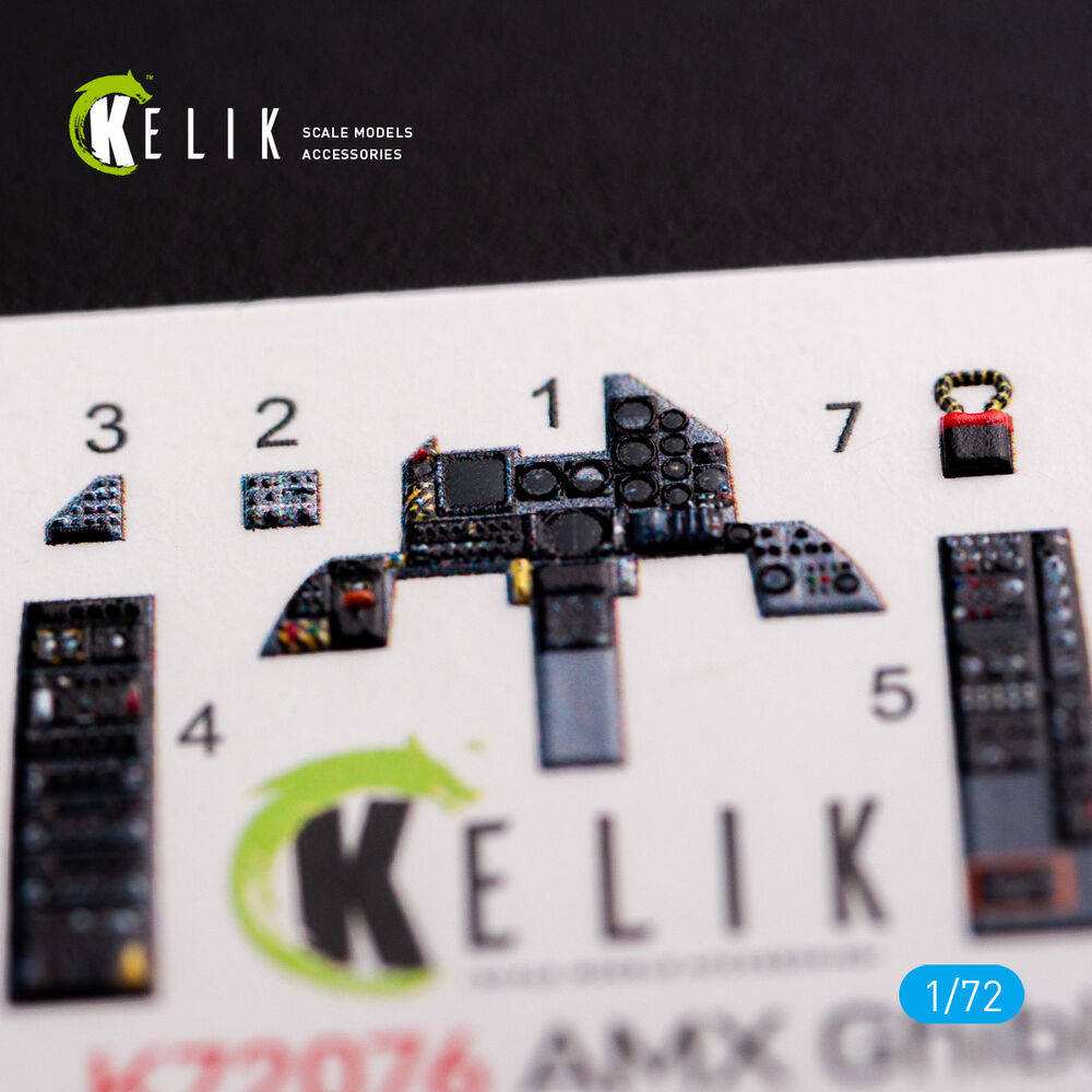 Amx Ghibli interior 3D decals for Italeri kit