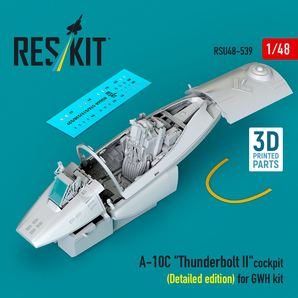 A-10C Thunderbolt II cockpit (Detailed edition) for GWH kit (3D Printed)
