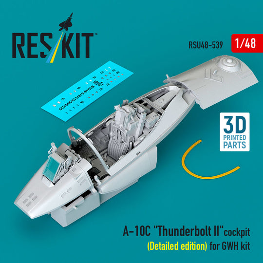A-10C Thunderbolt II cockpit (Detailed edition) for GWH kit (3D Printed)
