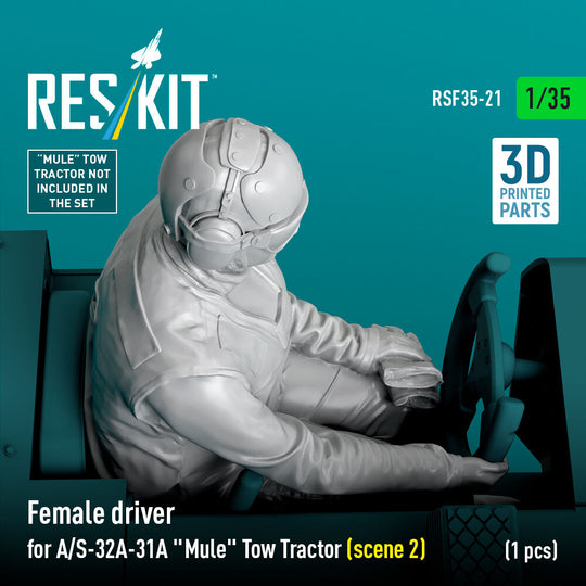 Female driver for A/S-32A-31A Mule Tow Tractor (scene 2) (1 pcs) (3D Printed)