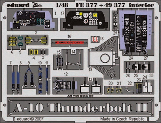 A-10 Thunderbolt II interior Für Italeri Bausatz