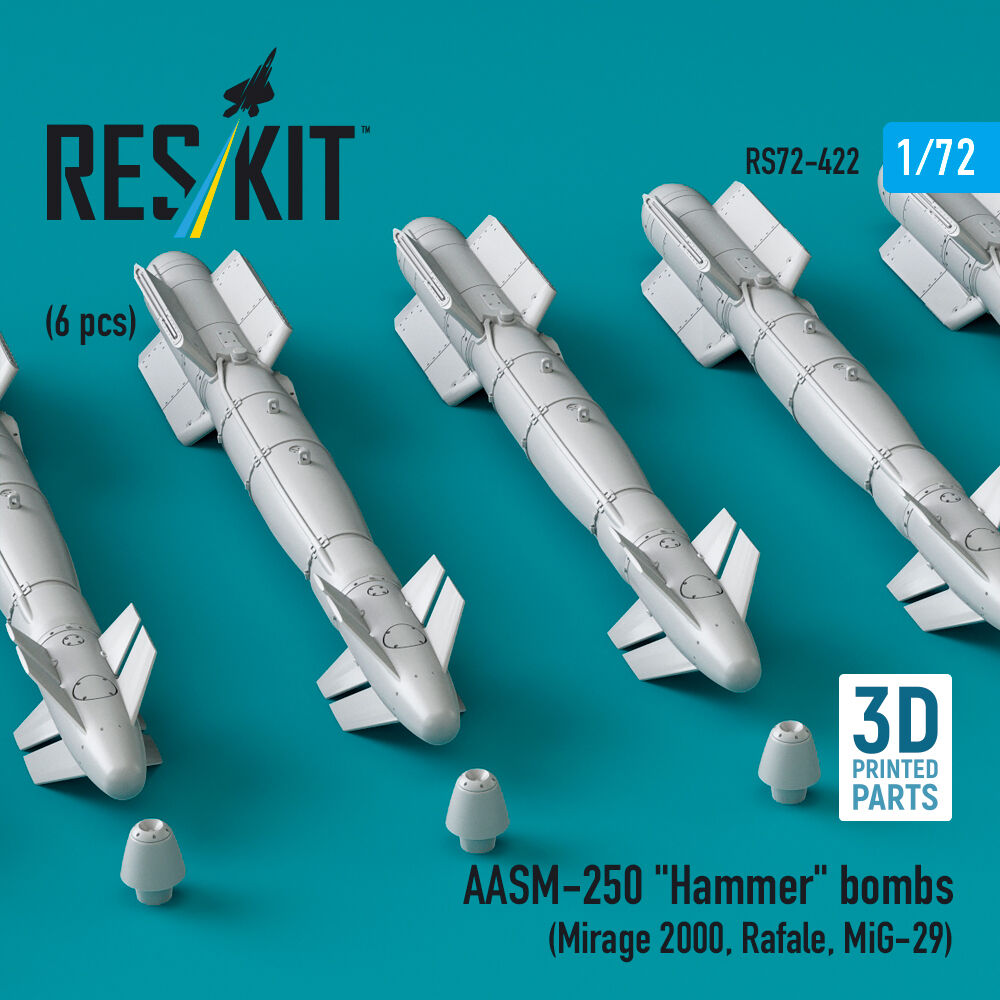 AASM-250 Hammer (6 pcs) (Mirage 2000, Rafale, MiG-29) (3D Printed)
