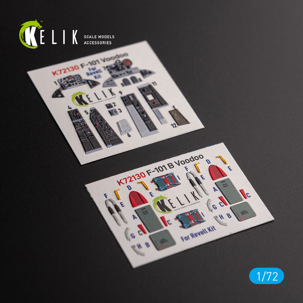 F-101 Voodoo - interior 3D decals for Revell kit
