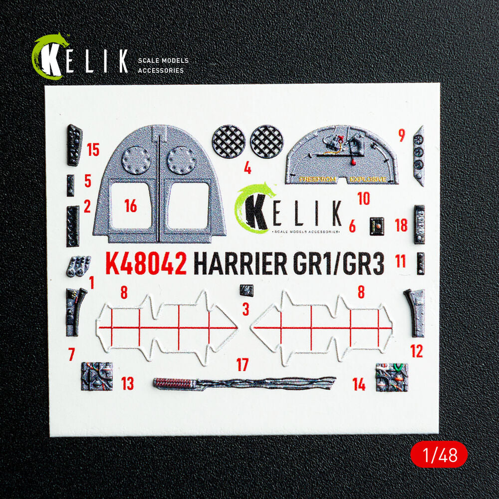 Harrier GR1/GR3 interior 3D decals for Kinetic kit