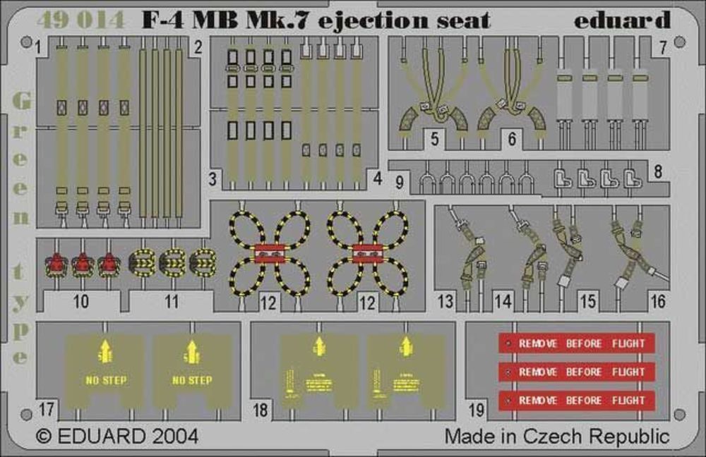 F-4 Phantom II MB Mk.7 Ejection Seat Green für Hasegawa Bausatz