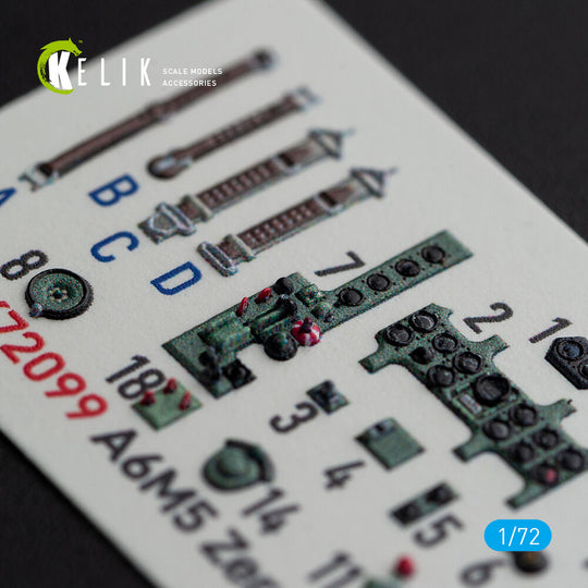 A6M5 Zero - interior 3D decals for Tamiya kit