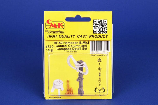 HP.52 Hampden B.Mk.I - Control Column and Compass Detail Set for ICM