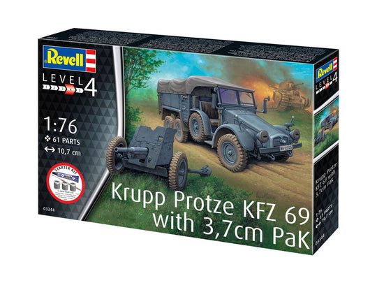 Starter Kit Krupp Protze KFZ 69 with 3,7cm Pak