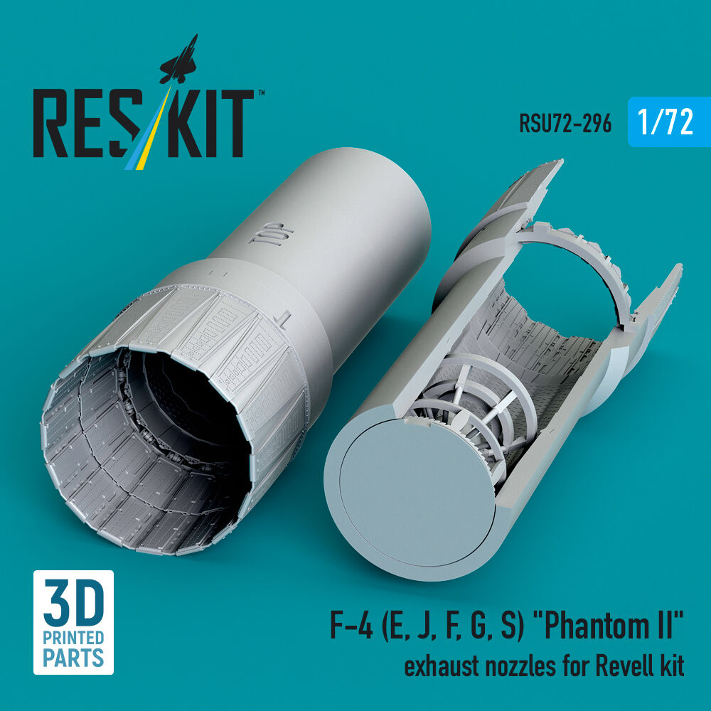 F-4 (E, J, F, G, S) Phantom II exhaust nozzles for Revell kit (3D Printed)