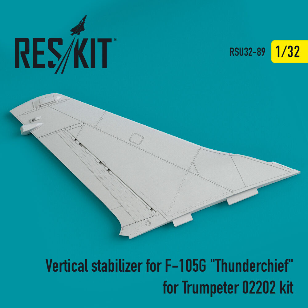 Vertical stabilizer for F-105G Thunderchief for Trumpeter 02202 kit