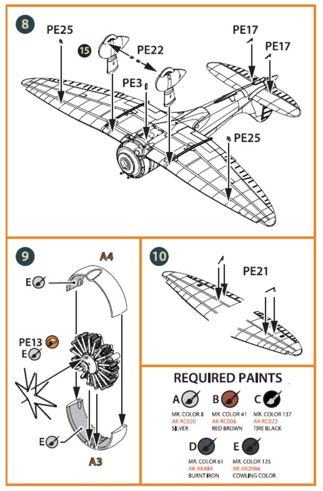 A5M Claude (all versions) PE parts for CP kits CP720016/CP72008/CP72009/CP72010