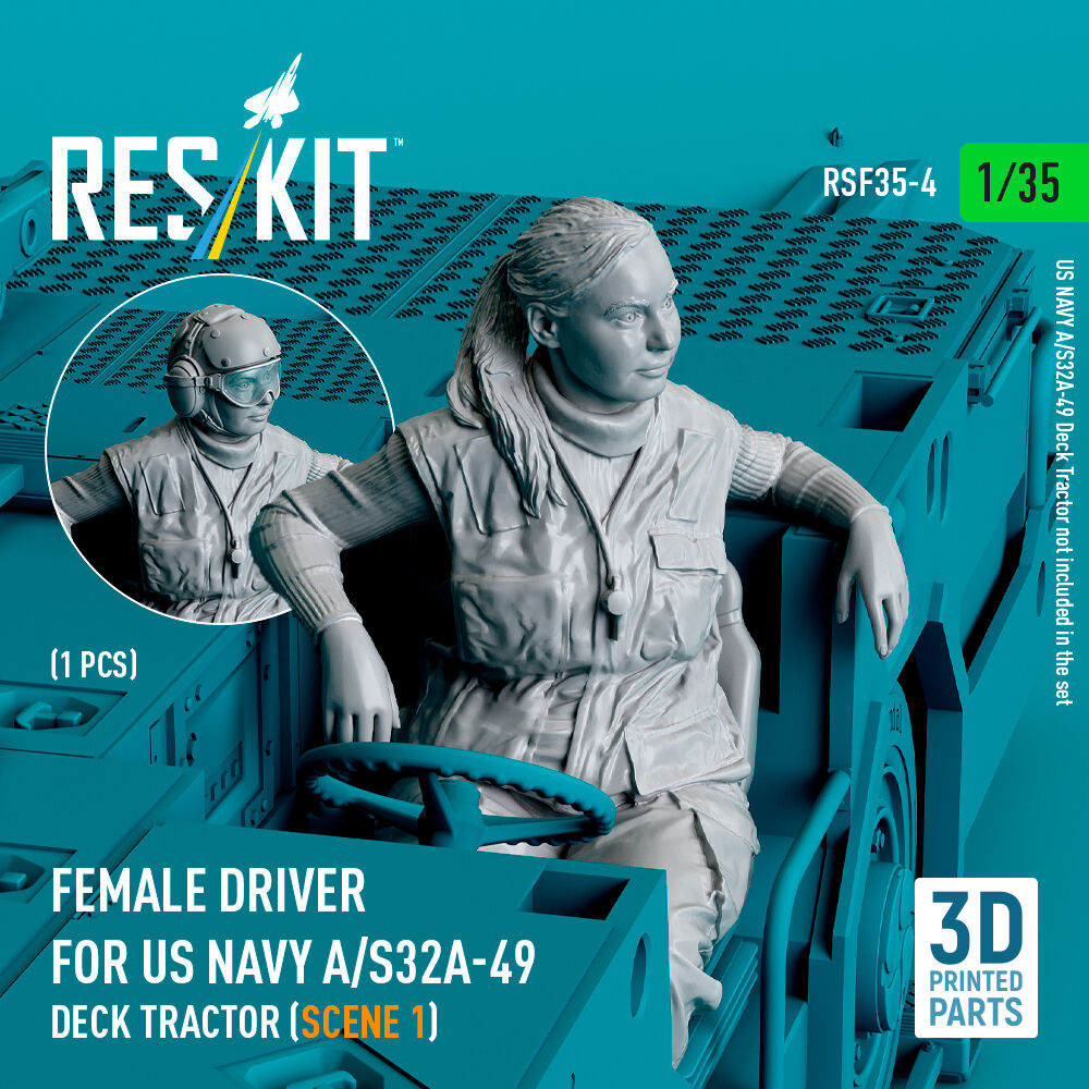 Female driver for US NAVY A/S32A-49 Deck Tractor (scene 1) (1 pcs) (3D Printed)