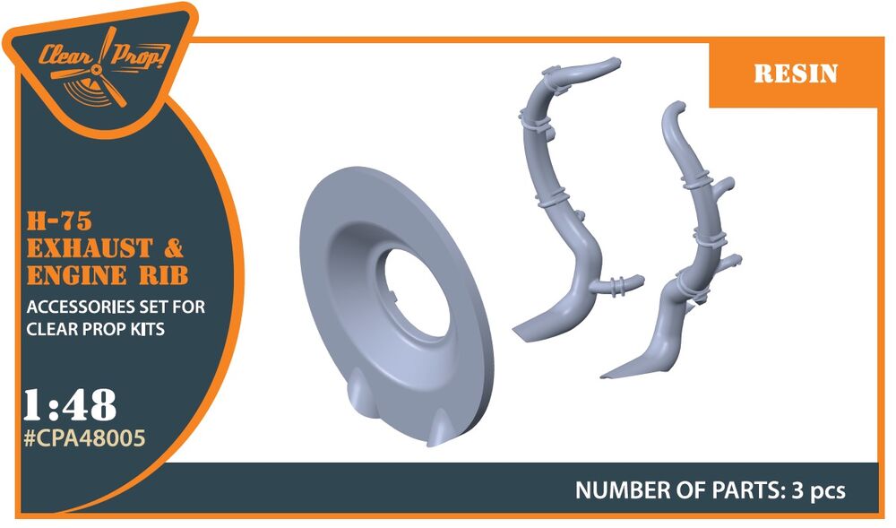 Hawk H-75 M/N/O resin exhaust for CP kits CP4803/CP4804