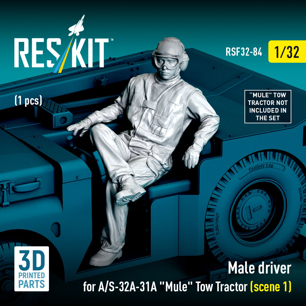 Male driver for A/S-32A-31A Mule Tow Tractor (scene 1) (1 pcs) (3D Printed)