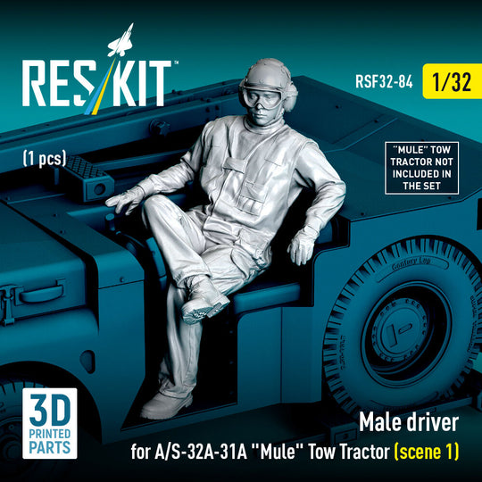 Male driver for A/S-32A-31A Mule Tow Tractor (scene 1) (1 pcs) (3D Printed)