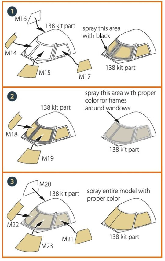 EMB-145 painting mask for A-model kits