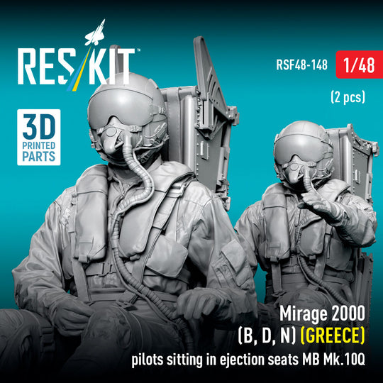 Mirage 2000 (B, D, N) (GREECE) pilots sitting in ejection seats MB Mk.10Q (2 pcs) (3D Printed)