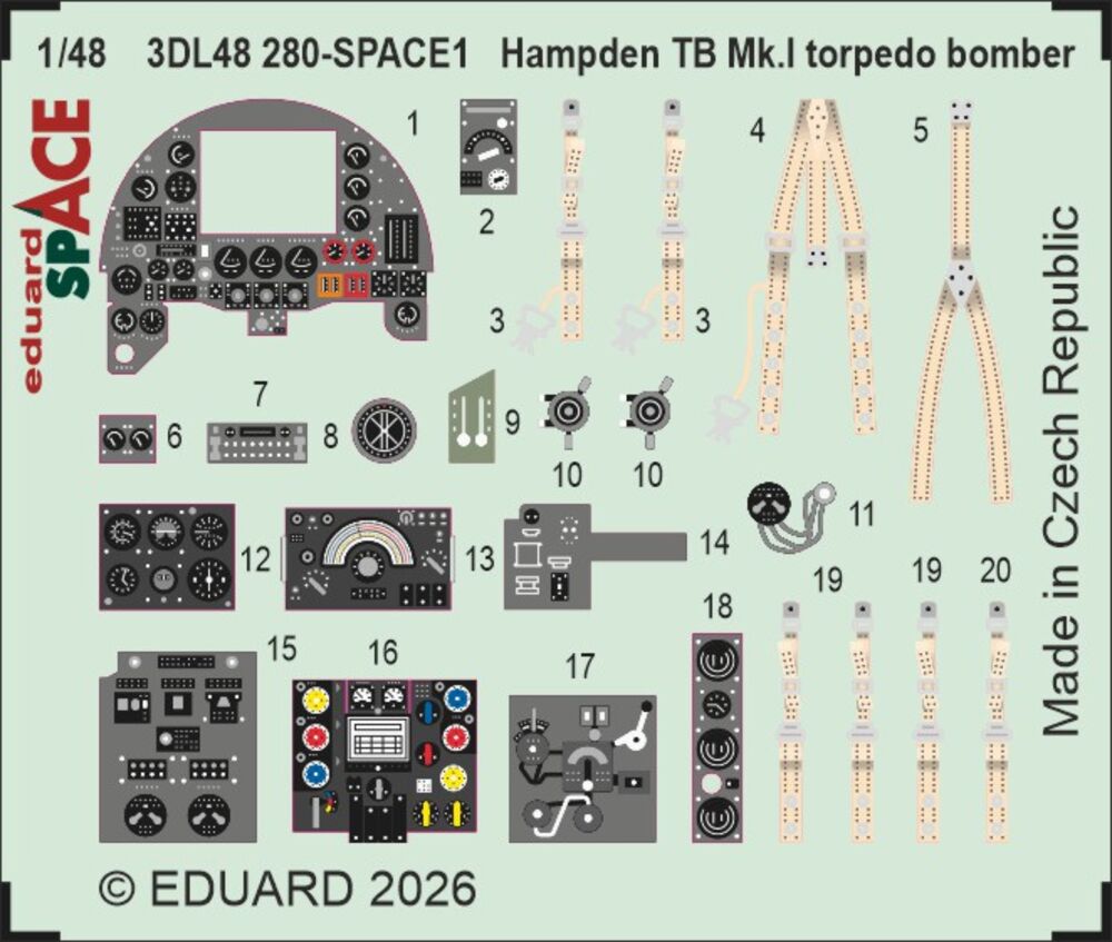 Hampden TB Mk.I torpedo bomber SPACE for ICM