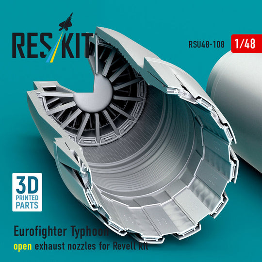 Eurofighter Typhoon open exhaust nozzles for Revell kit (3D Printed)