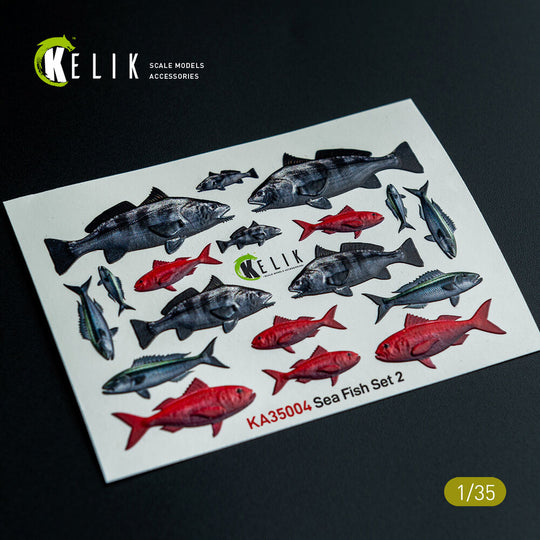 Sea Fish set Type 2 - 3D Decal for dioramas