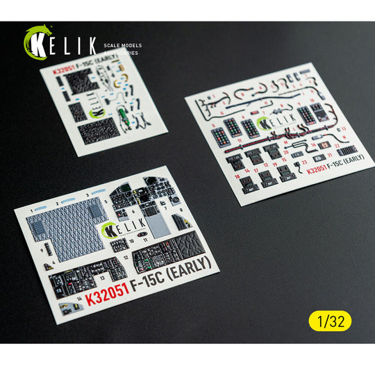 F-15C (early) - interior 3D decals for Tamiya kit