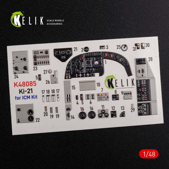 KI-21 interior 3D decals for ICM kit