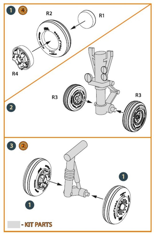 EMB-145 wheel set for A-model kits