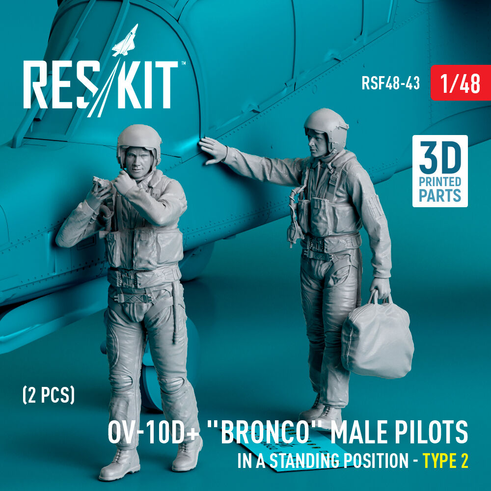 OV-10D+ Bronco male pilots (in a standing position - type 2) (2 pcs) (3D Printed)