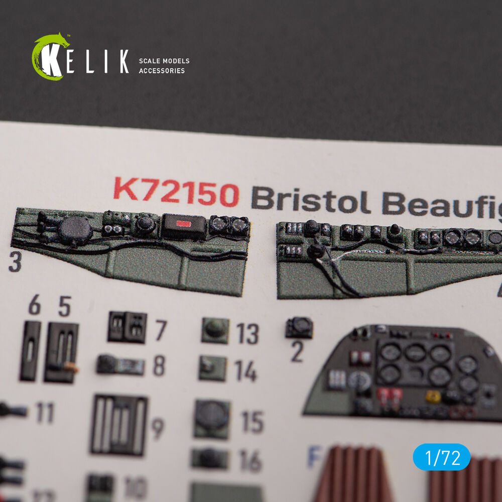 Bristol Beauhfighter TF.X - interior 3D decals for Airfix kit