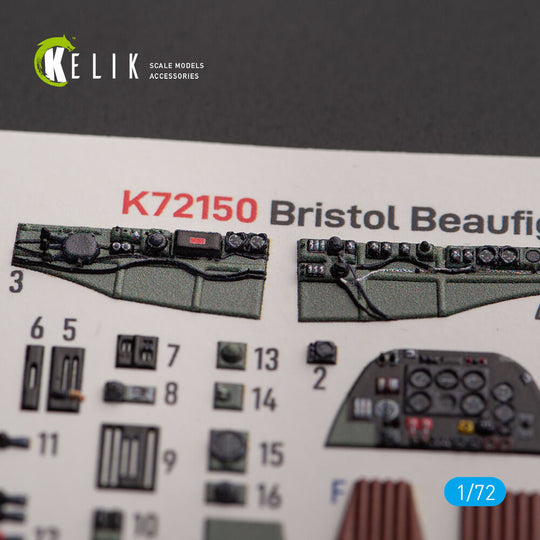Bristol Beauhfighter TF.X - interior 3D decals for Airfix kit