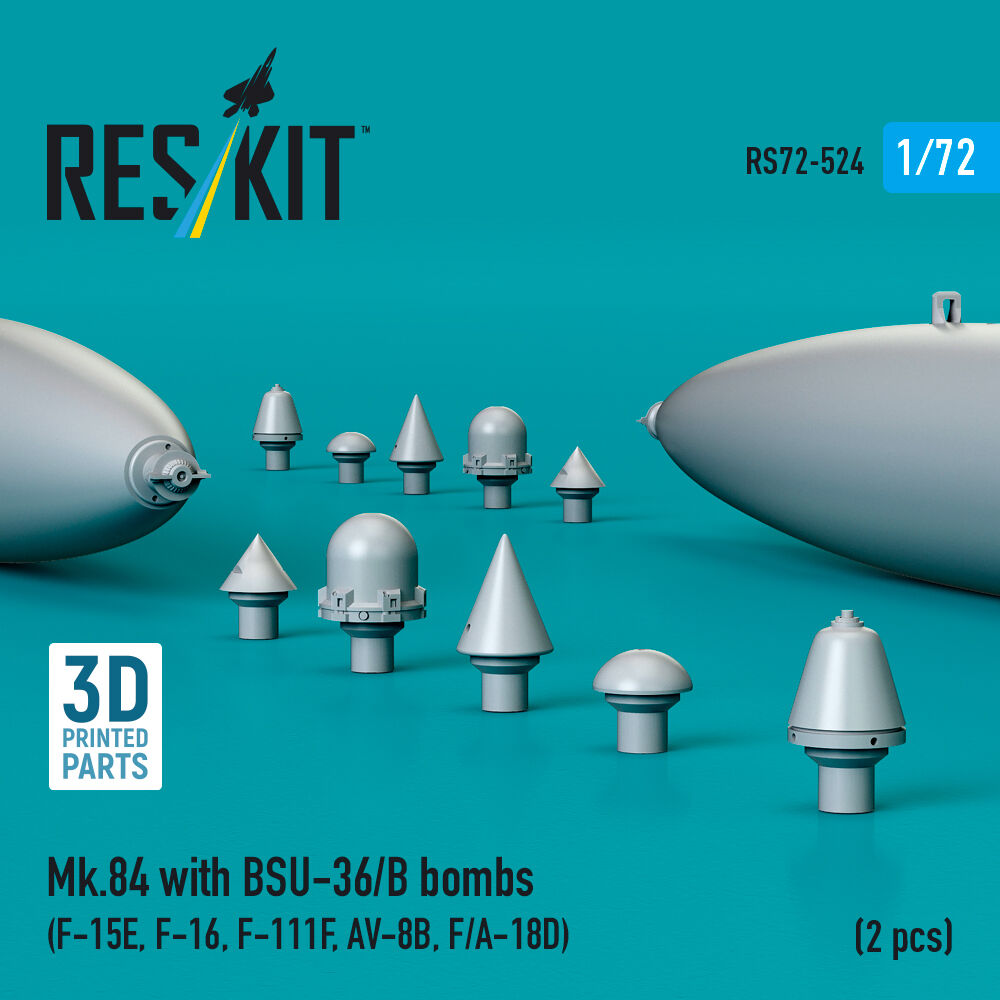 Mk.84 with BSU-36/B bombs (2 pcs) (F-15E, F-16, F-111F, AV-8B, F/A-18D) (3D Printed)