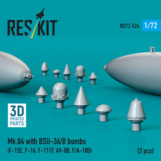 Mk.84 with BSU-36/B bombs (2 pcs) (F-15E, F-16, F-111F, AV-8B, F/A-18D) (3D Printed)