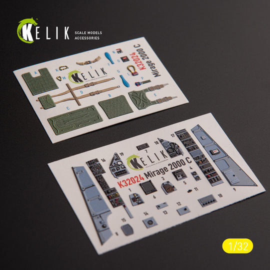 Mirage 2000C - interior 3D decals for Kitty Hawk/Zimi models kit