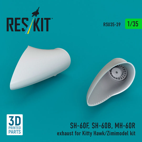 SH-60F, SH-60B, MH-60R exhaust (3D Printed) for Kitty Hawk / Zimi Model
