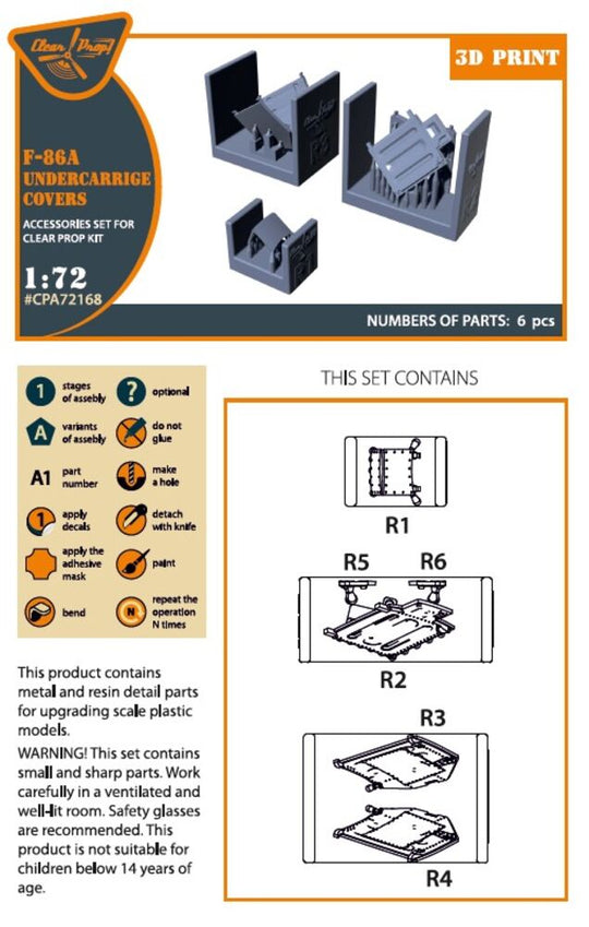 F-86A undercarriage covers for CP kits
