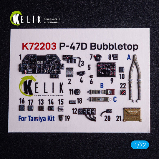 P-47D Bubbletop - interior 3D decals for Tamiya kit