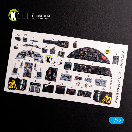 Handley Page Victor B Mk2 interior 3D decals for Airfix kit