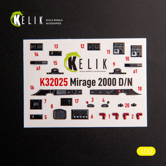Mirage 2000D/N - interior 3D decals for Kitty Hawk/Zimi models kit