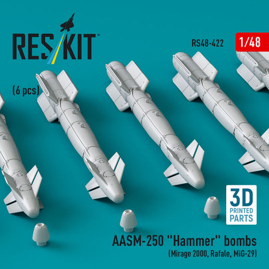 AASM-250 Hammer (6 pcs) (Mirage 2000, Rafale, MiG-29) (3D Printed)