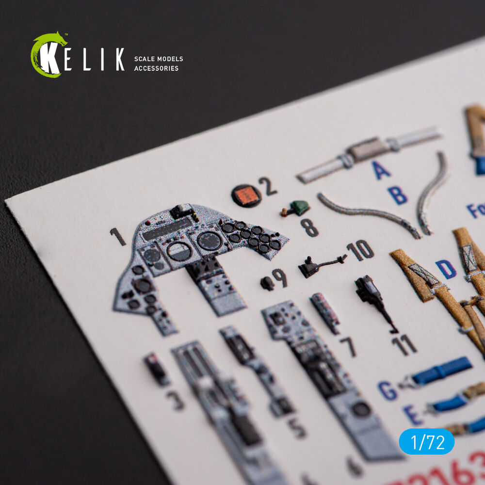 F.2A Lighting - interior 3D decals for Airfix kit