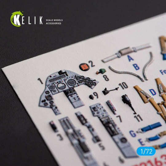 F.2A Lighting - interior 3D decals for Airfix kit