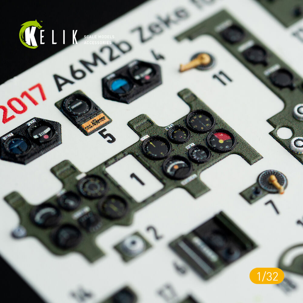 A6M2B Zeke - Interior 3D Decal for Tamiya kit