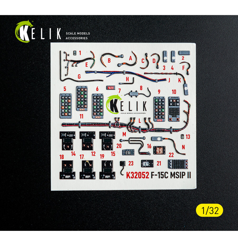F-15C MSIP II- interior 3D decals for Tamiya kit