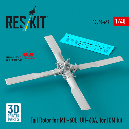Tail Rotor for MH-60L, UH-60A (3D Printed) for ICM