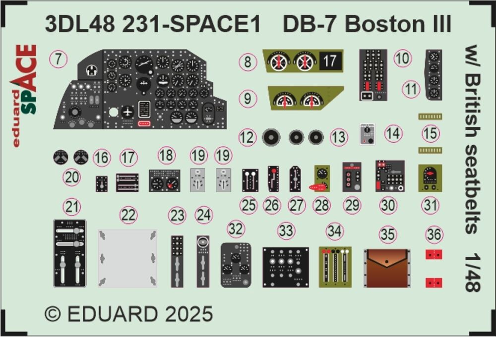 DB-7 Boston III w/ British seatbelts SPACE  HKM
