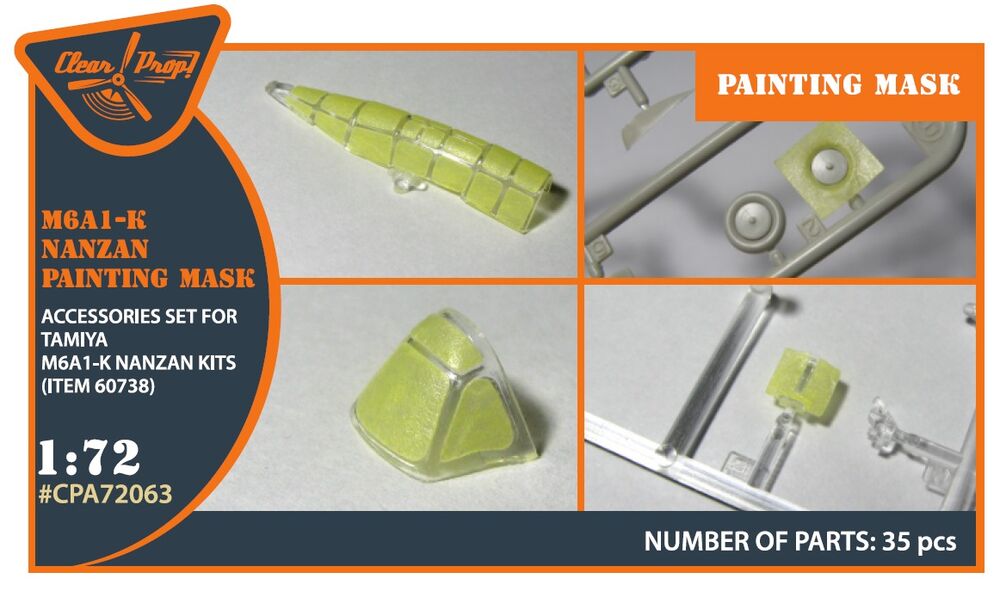 M6A1-K Nanzan painting mask for Tamiya kit 60738