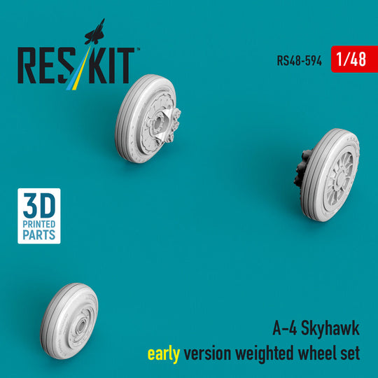 A-4 Skyhawk early version weighted wheel set (3D Printed)