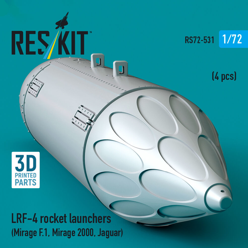 LRF-4 rocket launchers (4 pcs) (Mirage F.1, Mirage 2000, Jaguar) (3D Printed)