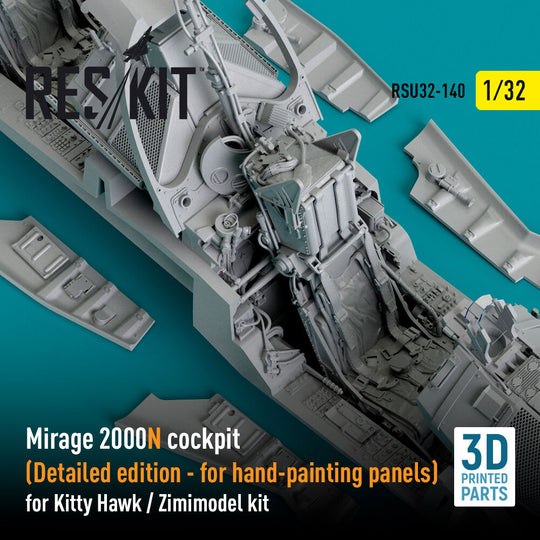 Mirage 2000N cockpit (Detailed edition) for Kitty Hawk / Zimimodel kit (3D Printed)