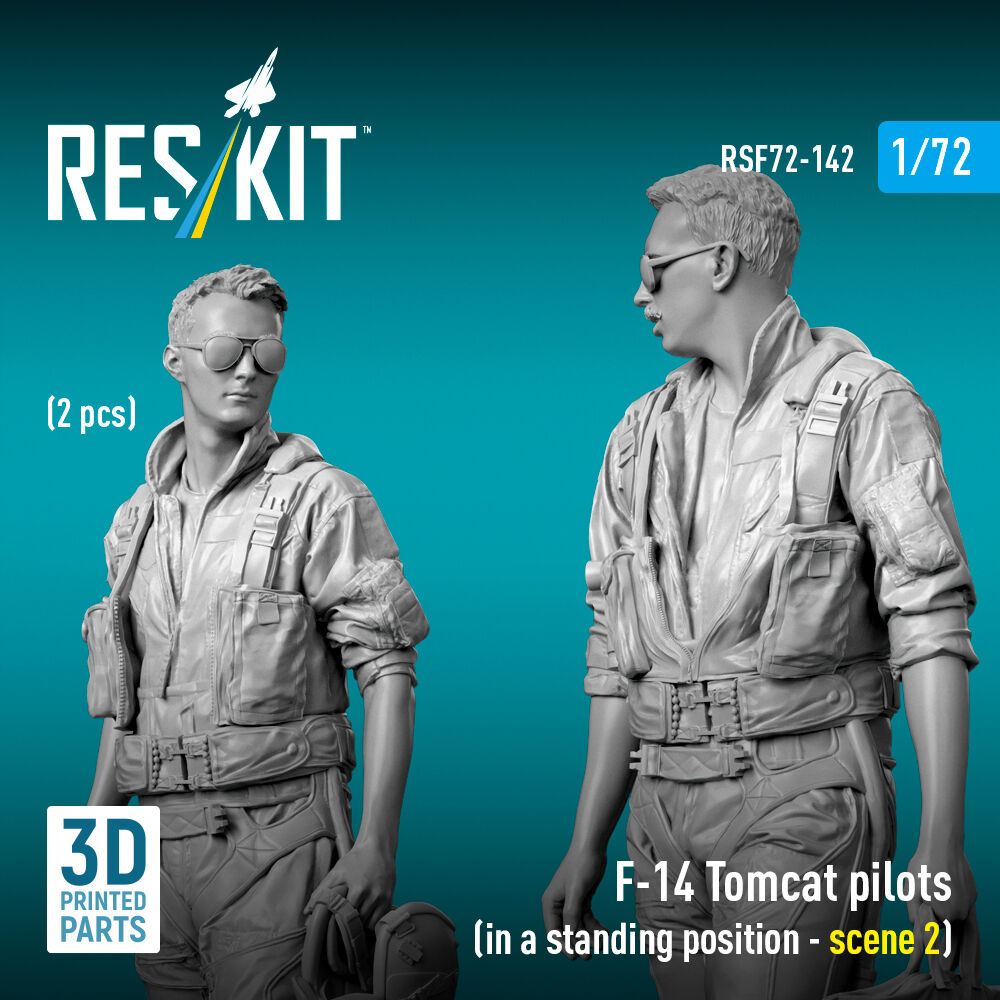 F-14 Tomcat pilots (in a standing position - scene 2) (2 pcs) (3D Printed)